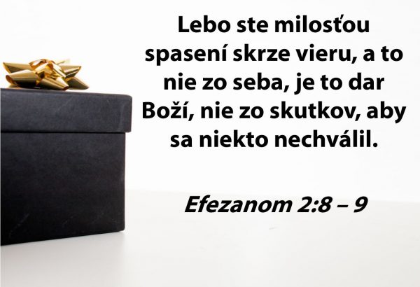 Mém s textom Efezanom 2:8.